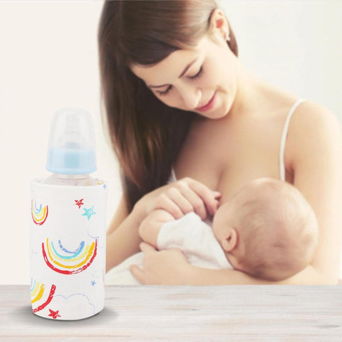 GOTOTOP Bottle Warmer Bag, Bottle Warmer Case Milk Warmer, Portable Cooler Bag with USB Charging Port for Baby