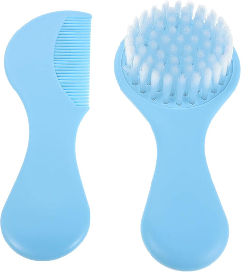 SECFOU Hair Brush and Scalp Comb Set for Newborns, Soft Bristle Grooming