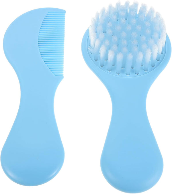 SECFOU Hair Brush and Scalp Comb Set for Newborns, Soft Bristle Grooming