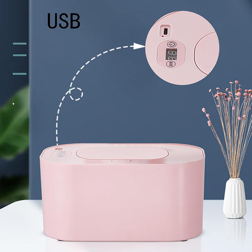 Generic Travel Wipe Warmer USB Thermostat Portable Wipes Heater Temperature Adjustment Wet Tissue Dispenser Abs Warmer