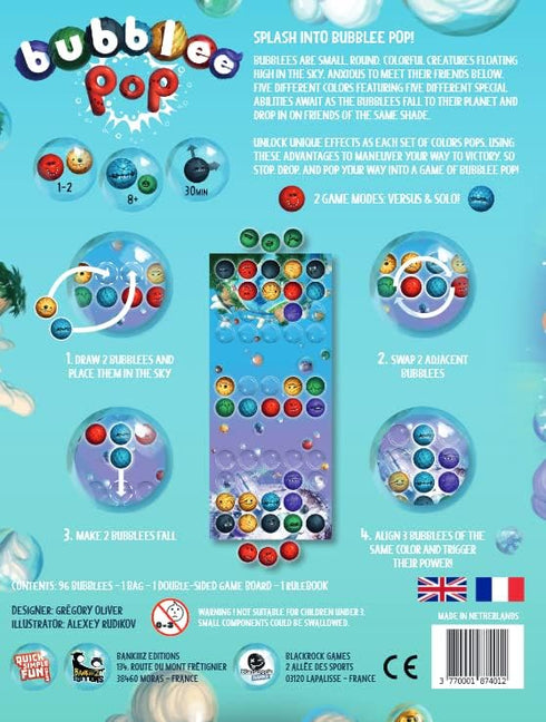 Bubblee Pop - Two-Player Puzzle Game for Quick Simple Fun