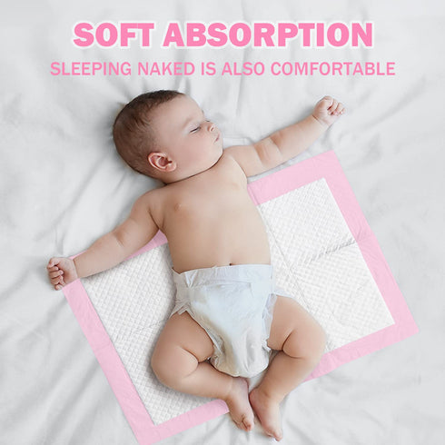 sundee 25 Pack Baby Disposable Changing Pad, Soft Non-Woven Fabric Breathable Waterproof Underpads, Portable Leak-Proof