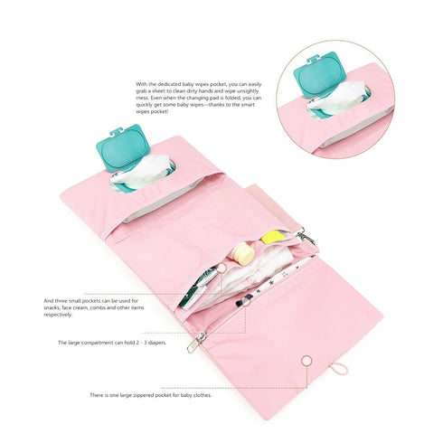 Quilted Baby Wipes and Diaper Bag Quilted Wipe Pouch Cute Diaper Bag Portable Hanging Wet Wipes Bag for Stroller (Teddy