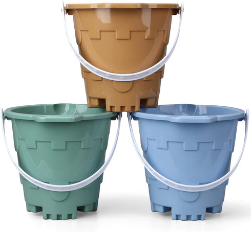 Dilabnba Beach Sand Buckets Set Toys for Kids Toddlers, Plastic Castle Mold