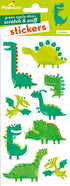 1 Pack Playhouse Green Apple Scented Scratch & Sniff Sticker Sheets - Silly Dinosaurs