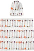 Galabloomer Newborn Swaddle Blanket with Beanie Set, Baby Boy Receiving Blanket (White Arrow)