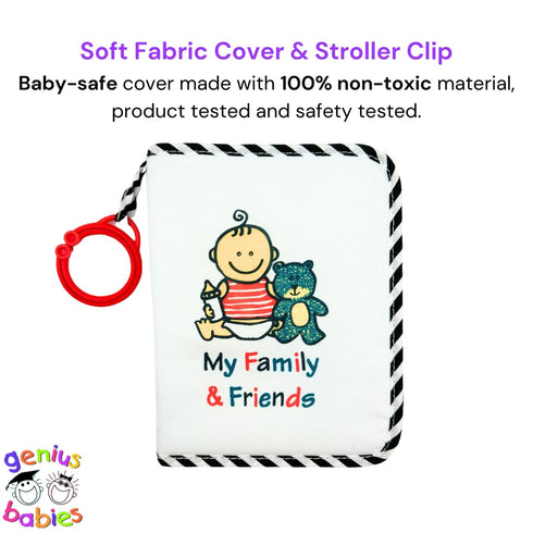 Baby's First Photo Album - My First Family Photo Album for Baby, Soft Fabric, Holds 17 Photos, Easy to Clean