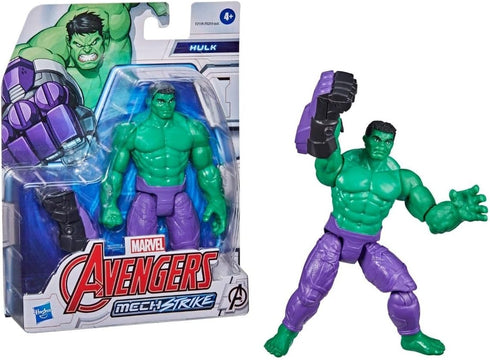 Avengers Marvel Mech Strike 6-inch Hulk Action Figure with Compatible Mech Battle Accessory for Kids 4+