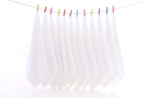 12 Pack Baby Washcloths - Extra Absorbent and Soft Wash Clothes for Newborns, Infants, and Toddlers (White)