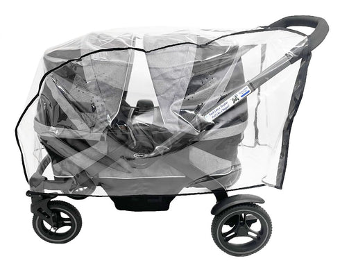 SASHA'S Rain and Wind Cover for Graco Modes Adventure Stroller Wagon, Clear Design with Ventilation Holes