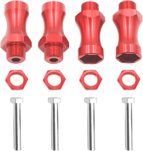 4Pcs ShareGoo Aluminum Wheel Extension Hex Drive Hub Adapter, 12mm to 17mm, 30mm Offset for Tamiya Axial RC Cars
