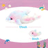 17-Inch 4 Set WEWILL Rainbow Dolphin Plush Toy with Baby | Soft & Cuddly Stuffed Family | Colorful Dolphin Plush Gift