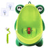 Cmaqpw Frog Pee Training with Brush and Hooks, Green Cute Potty Training Urinal,Potty