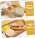 Set HANABASS Newborn Baby Hair Brush Wool Brush Wooden Comb Silicone Scrubber for Gentle Grooming
