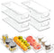 mDesign Plastic Long Stackable Storage Organizer Container, Organization Bin w/Handles for Kitchen,