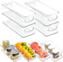 mDesign Plastic Long Stackable Storage Organizer Container, Organization Bin w/Handles for Kitchen,