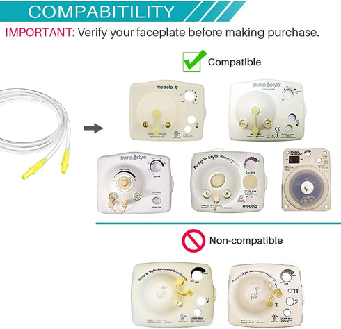 Medela Pump in Style Advanced Breast Pump Compatible Spare Tubing x4 - BPA Free Replacement (4 pc)
