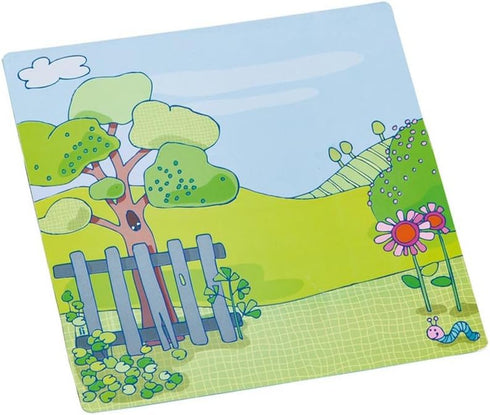 HABA Dress-up Doll Lilli Magnetic Game Box - 54 Magnet Pieces and 4 Backgrounds in a Metal Tin Sturdy