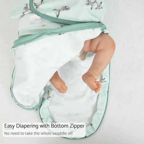 100% 0-3 LollyBanks Baby Swaddles, Organic Cotton Swaddle for Newborns Boys and Girls, Months Swaddle Sacks with Easy