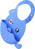 Silicone Bibs with Food Catcher Pocket, Adjustable Blue Fish Feeding Bibs with Trough for Littles
