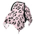 Dalzium Pinks Leopard Print Car Seat Cover Baby, Carseat Canopy Cover for Girl