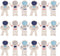 NUOBESTY 24Pcs Cartoon Spaceman Erasers, Mini Cute Space Erasers, 3D Spacemen Pencil Erasers for Party Favors