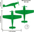 Tim Mee Toy TimMee WW2 9pc Fighter Ace Planes - Green Plastic Army Men Airplanes USA Made