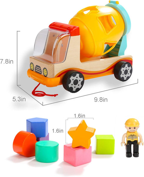 2 TOP BRIGHT Wooden Shape Sorter Toys for Toddlers Learning Sort and Match for Year Old