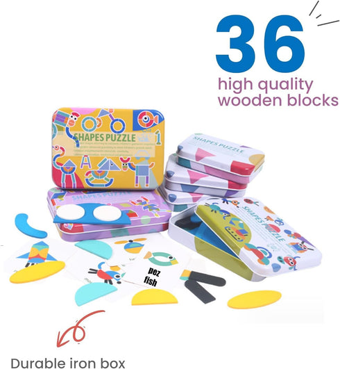 Spanish Sight Words Jigsaw Puzzle for Kids, Bilingual Learning Toy, Educational Stacking and Sorting Game