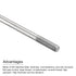 MECCANIXITY 304 Stainless Steel Push Rod Connector, Double End Threaded Rod for DIY Models, M3x250mm, 2 Pack