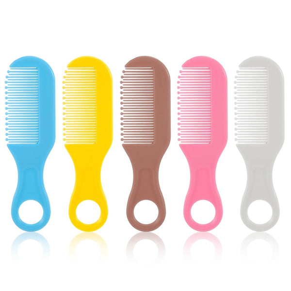 Xinjoduz Xindojuz 5 Pack Toddler Comb, Round Colorful Tip Bristles Baby Hair Comb