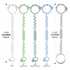 Toy Straps for Baby, Pacifier Holder Clip with Self-Adjusting Bayonet, Pure Silicone Material without BPA; Can Be Used for Teethers, Feeding Bottles, Toys, Baby Cribs, High Chairs(5PS)