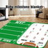 Baby Monthly Milestone Blanket, Football Sports Months Blanket for Toddler Photography Background Prop 60"x40"