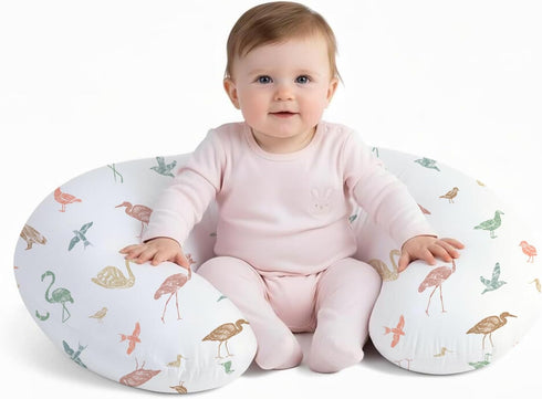 Little Grape Land Nursing Pillow for Breastfeeding, Ergonomic Feeding Pillow with Removable