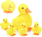 5 Pieces Duck Stuffed Animals Set, Big Mommy Duck with 4 Little Baby Plush Toys, Soft Family Plush Set (Yellow Duck)