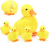 5 Pieces Duck Stuffed Animals Set, Big Mommy Duck with 4 Little Baby Plush Toys, Soft Family Plush Set (Yellow Duck)
