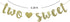 Two Sweet 2nd Birthday Banner - I'm Two Party Decor, Candy Bar and Ice Cream Theme (Gold Glitter)