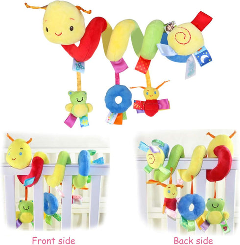 Uonlytech Baby Crib Hanging Rattles Toys, Carseat Toys Hanging Rattles Spiral Stroller Crib Cot Toy Spiral Toy Pram