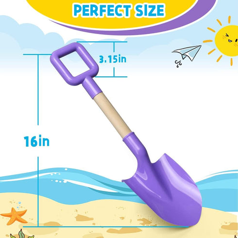 16" Kids Garden Tool Shovels Toys, Long Kids Beach Spades Sand Shovels Toys for Adults Gardening Tools Garden Kit