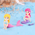 MAOMIA Miniature Mermaid Figurines, 4 Pcs Mini Toy Figure Collection for Birthday Cake Toppers and Decoration