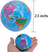 24 Pack Squeezable World Stress Balls - Mini Globe Earth Balls for Kids, Pressure Relieving (2.5" Inches)