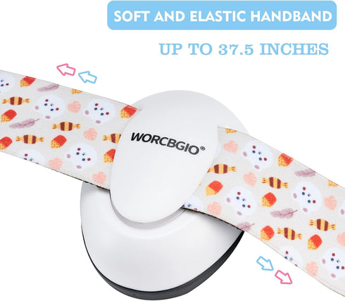 Infant Noise Cancelling Ear Protection Muffs, Adjustable Elastic Headband for Toddler Hearing (Bear, White)