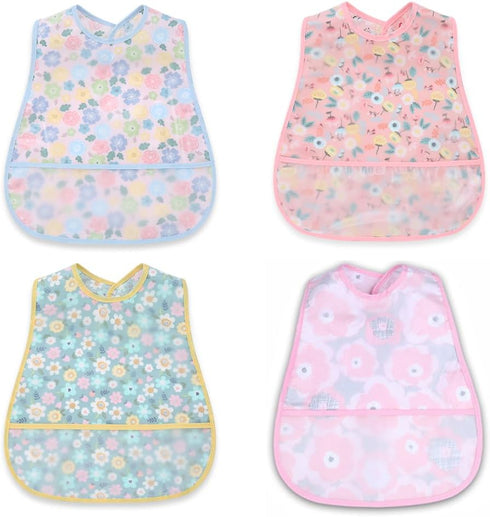 Baby bibs Waterproof Toddler bib - Feeding bib with Pocket for Infant