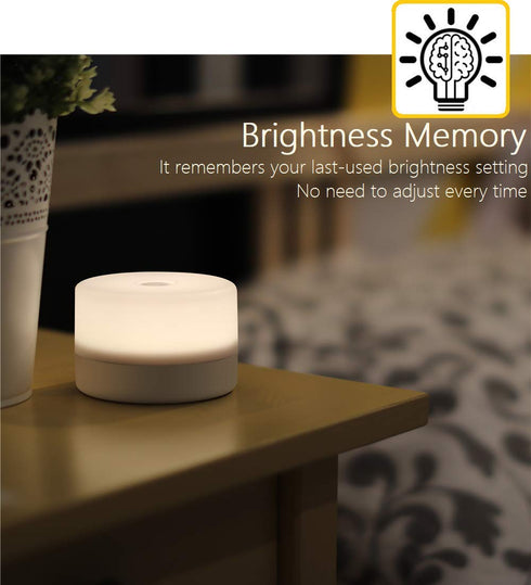 Bedside Lamp - Dimmable Touch Tap Light, Kids Children Adult LED Nightlight, Table Desk Decorative Mood Light
