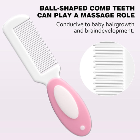 SetBaby Set 3 Set Set Set Baby Grooming Health Care Baby Brush Soft Bristles Piece Baby Care Baby Hair Brush and Comb
