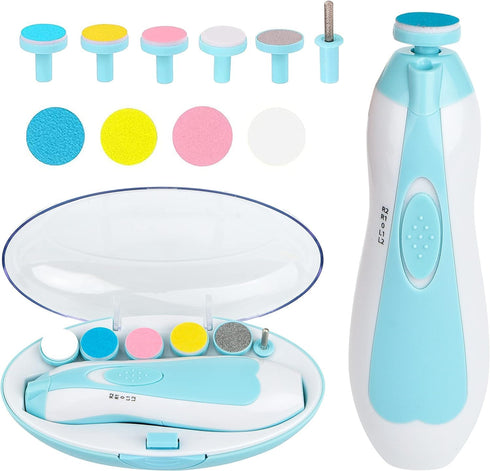 PHvilla Trimmer 6 Baby Nail Electric|Safe Baby Nail File|Baby Nail Clippers with Light and Grinding Pads for Newborn