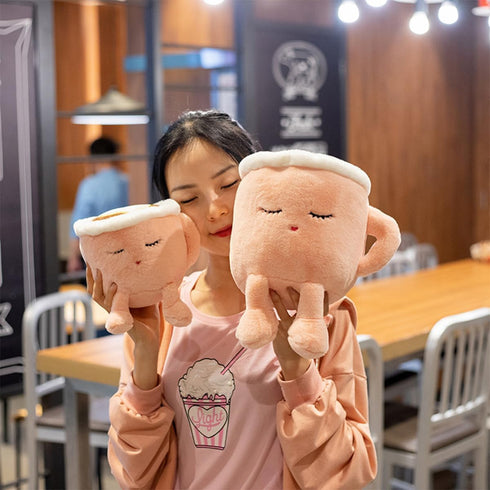 Latte 11.8 Inch Plush Pillow - Coffee Cup Doll Toy, Birthday Gift for Kids, Adults
