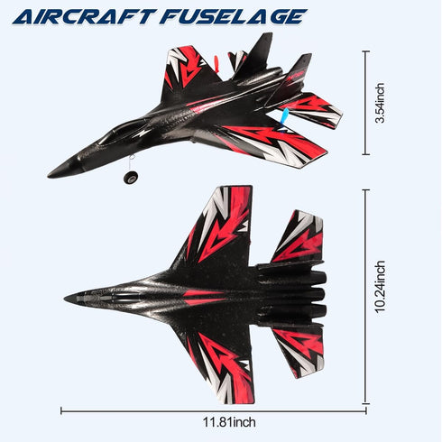 SU27 2.4GHZ 2 6-axis 2CH Fremego RC Plane, RC Airplane Ready to Fly Remote Control Airplane W/ Batteries & Gyro