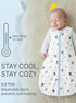 3 Pack 0-6 100% 0.5 2-Way Baby Sleep Sack Months Organic Cotton, TOG Lightweight Wearable Blanket, Zipper Sleeping Bag