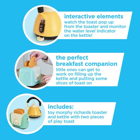 Casdon Morphy Richards Toaster & Kettle, Interactive Toy for Children Aged 3+, Realistic Design for Endless Fun